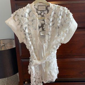 ALEXIS Sheer Floral Embroidered Top